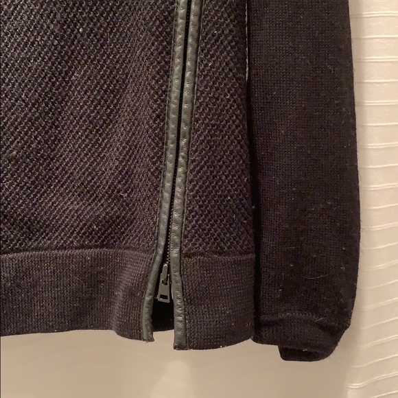 Vince wool and Leather zipper sweater - Picture 4 of 8